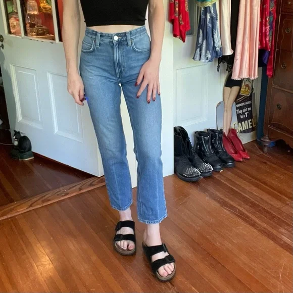 Lee Vintage Modern High Rise Straight Leg Ankle Jeans - Picture 3 of 8